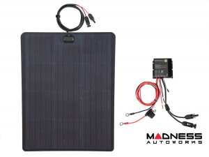 Chevrolet Silverado 1500 Flexible Solar Panel Kit - Complete Kit w/ Waterproof Controller + Hood Decal - 2019+ - 60W